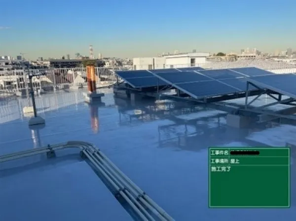 東京都目黒区　企業様ビル　防水工事：屋上からバルコニーまで、ビル全体の防水工事